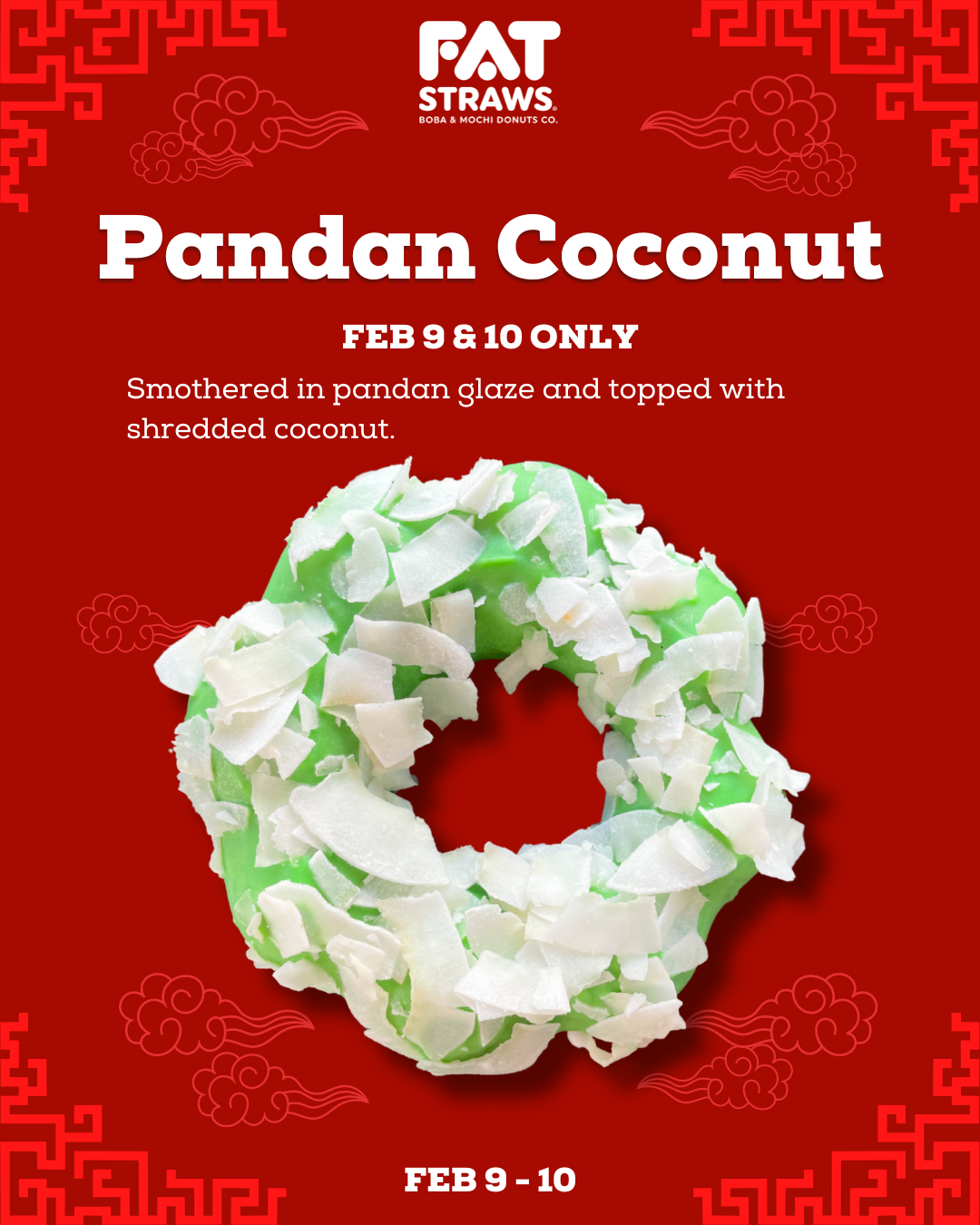 Pandan Mochi donut